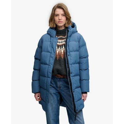 Doudoune Mi-longue à Capuche Sports SUPERDRY