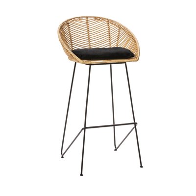 Tabouret de bar en rotin 76cm- NAULU DRAWER