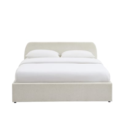 Lit coffre tissu chenille avec sommier  GELA BAÏTA