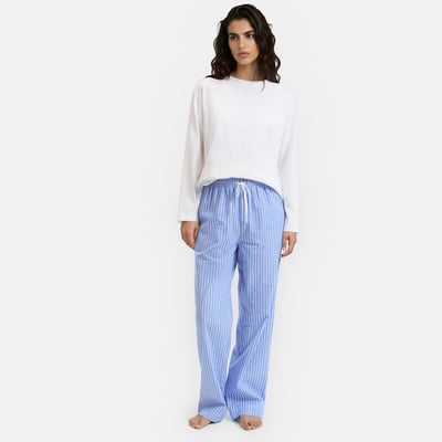 Pyjama-T-shirt van 100% katoenen jersey, met lange mouwen LA REDOUTE COLLECTIONS