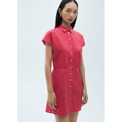 Robe chemise coton rayures MANGO