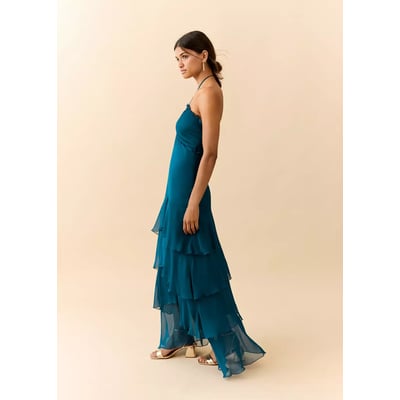 Robe évasée à volants MANGO TEEN