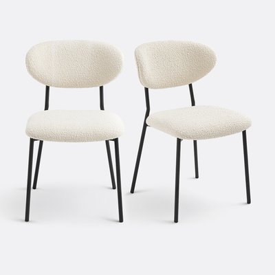 Lot de 2 chaises tissu bouclette, Galmo LA REDOUTE INTERIEURS