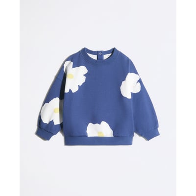 Sweat en coton bio imprimé fleuri EMOI EMOI