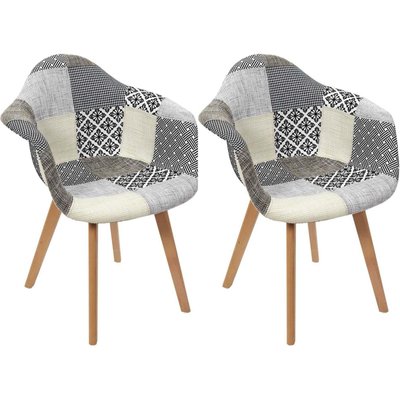 Fauteuil scandinave Patchwork (Lot de 2) CMP