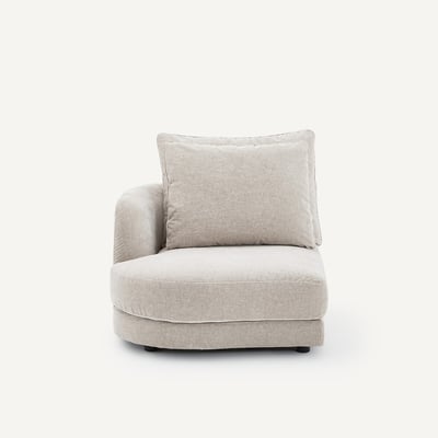 Demi-canapé gauche, modulable en velours chenille, TIBERIO  AM.PM
