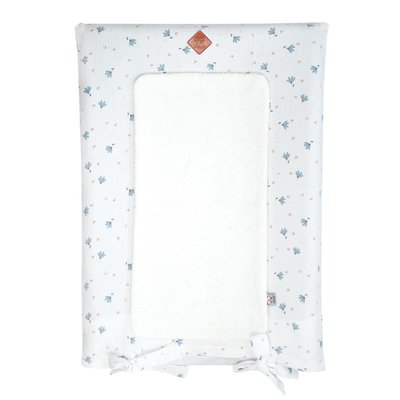 Housse de matelas à langer en gaze de coton BLEUET SEVIRA KIDS