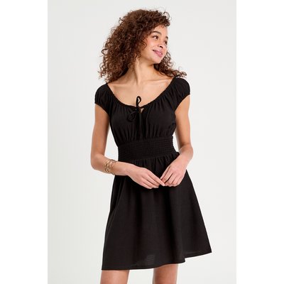 Robe évasée taille smockée CACHE CACHE