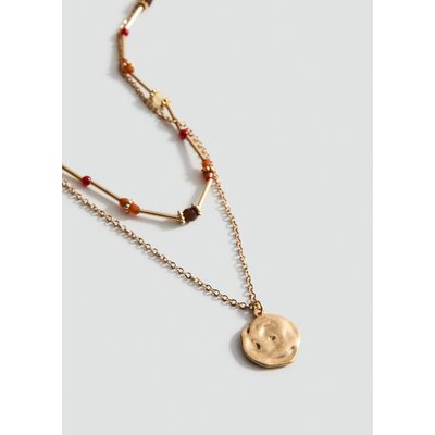 Collier à double pendentif combiné MANGO
