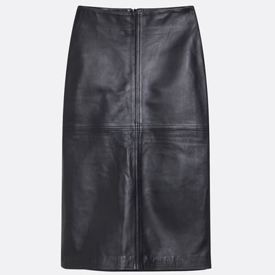 Midi Length Pencil Skirt in Sheepskin Leather LA REDOUTE COLLECTIONS