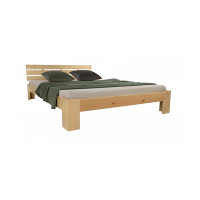 Lit double futon bois naturel HOMESTYLE4U
