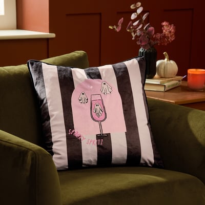 Spooky Spritz Velvet Halloween Cushion FURN.