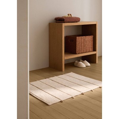 Tapis de bain rayures détail franges MANGO HOME
