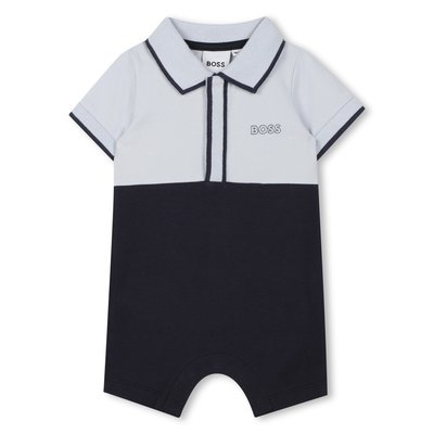 Salopette courte en piqué BOSS KIDSWEAR