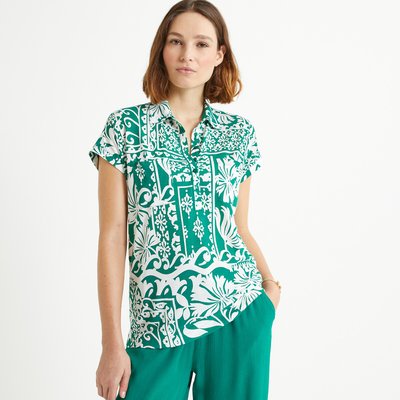 T-shirt polo imprimé, manches courtes ANNE WEYBURN