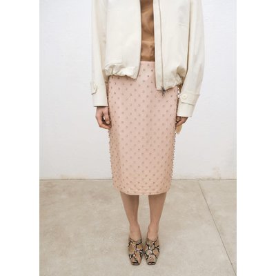 Jupe midi ornements cristaux MANGO
