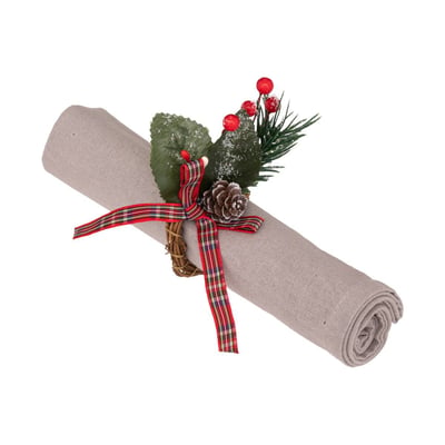 Rond de serviette branche x 2 FEERIC LIGHTS & CHRISTMAS