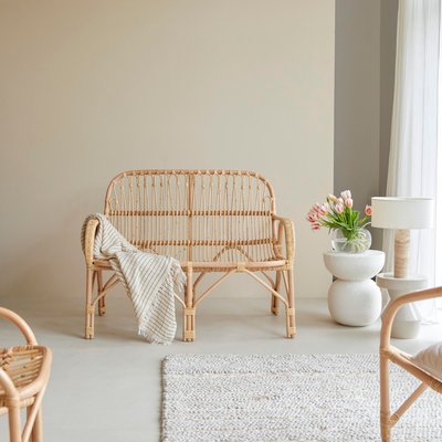 Banquette en rotin naturel ONDINE TIKAMOON