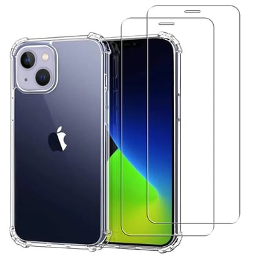 Coque iPhone 13 antichoc + 2 vitres EVETANE