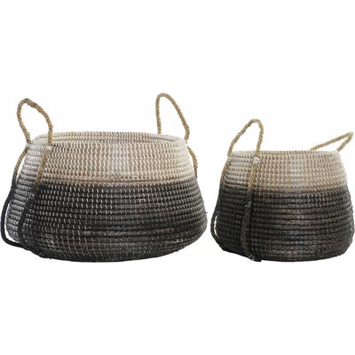 Panier en jonc de mer tressé (lot de 2) Balines RECOLLECTION