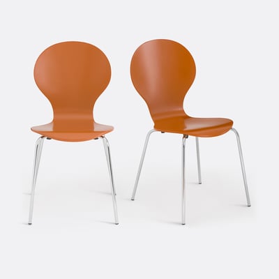 Lot de 2 chaises empilables, LENON LA REDOUTE INTERIEURS