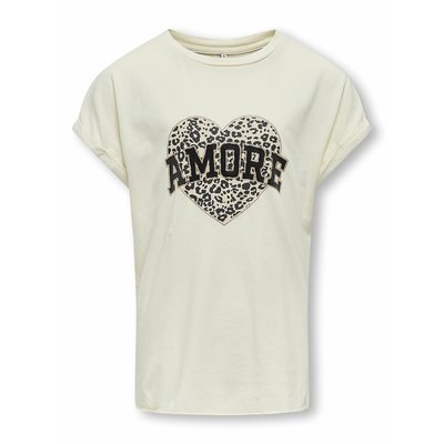 T-shirt de mangas curtas com escapulário à frente KIDS ONLY