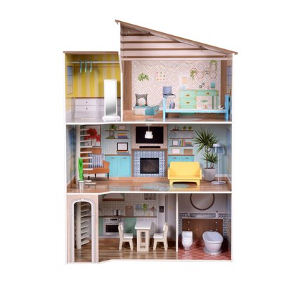 Maison Poupée Bois 3 Étages TEAMSON KIDS