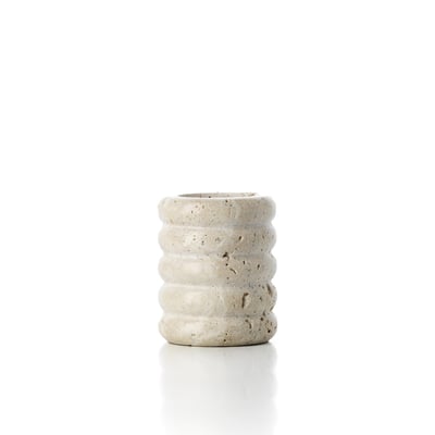 Bougeoir en travertin TRAVERTINE RIPPLE BAZAR BIZAR