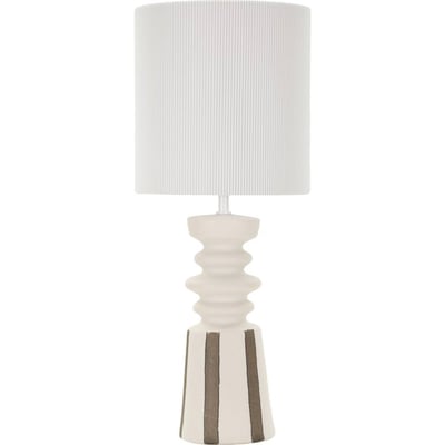 Lampe à poser céramique abat-jour plissé MODERN RECOLLECTION