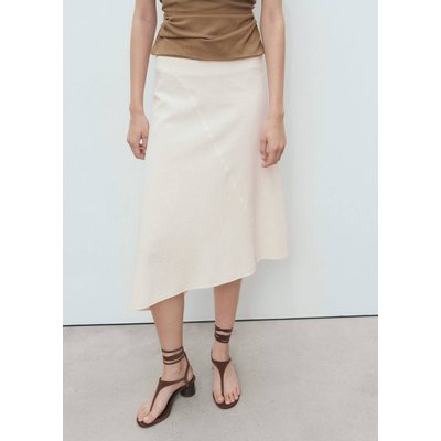 Jupe midi coton asymétrique MANGO