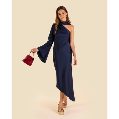 Robe Midi Asymétrique à Manches Longues THE-ARE