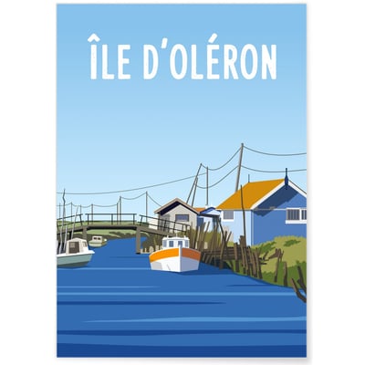 Affiche Île d'Oléron 2 L'AFFICHERIE