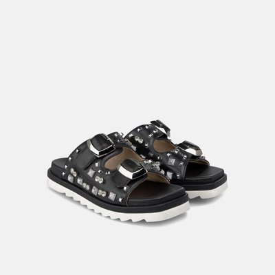Sandales plates confort avec boucles et strass ALMA EN PENA