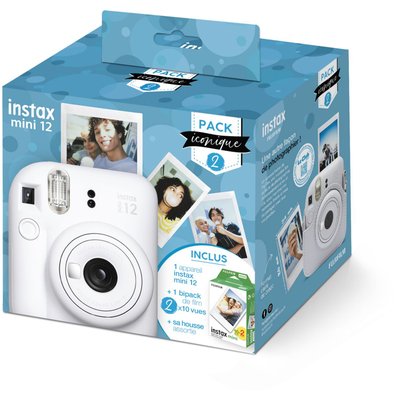 Appareil photo Instantané Pack iconique instax mini 12 Blanc FUJIFILM