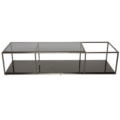 Table basse en verre L 140 cm x H 40 cm  - BALTHAZAR SIGNATURE