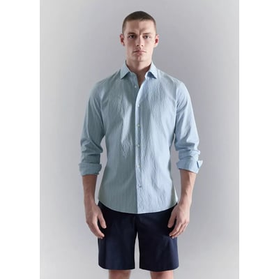Chemise rayures tennis effet froissé MANGO MAN