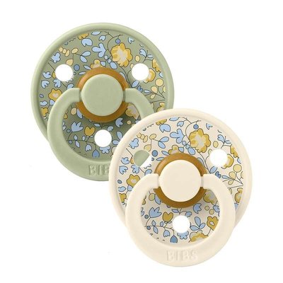 Lot de 2 sucettes Bibs Colour Taille 1 Bibs x Liberty Eloise Sage Mix Bibs