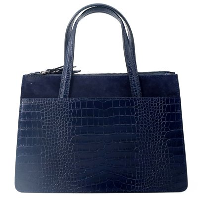 Sac à main en cuir italien façon croco et nubuck ASCOTT OH MY BAG