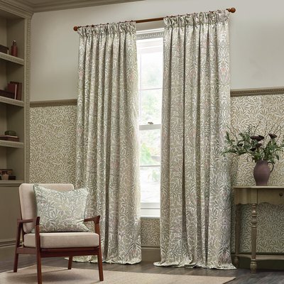 Acorn Jacquard Chenille Pencil Pleat Curtains MORRIS & CO.