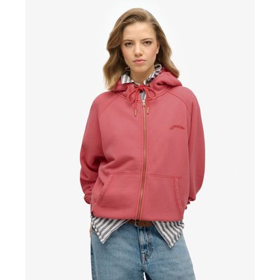 Sweat à capuche zippé à manches raglan et logo Essential SUPERDRY