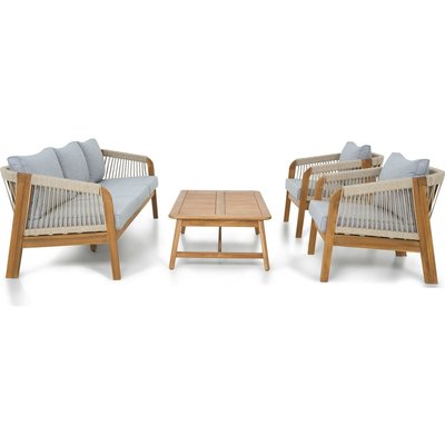 Salon de jardin 5 places en bois FSC - SYMI HOMIFAB