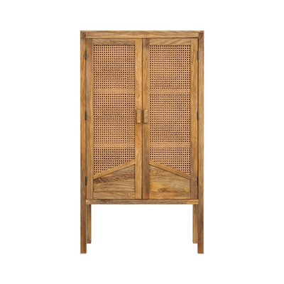 Armoire en cannage et 2 portes - TIKI RENDEZ-VOUS DÉCO