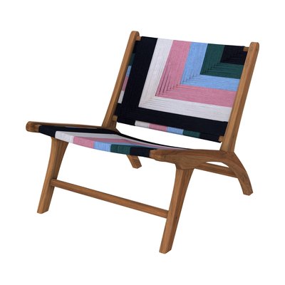 Fauteuil en fil de laine et de teck - CALLIE RENDEZ-VOUS DÉCO
