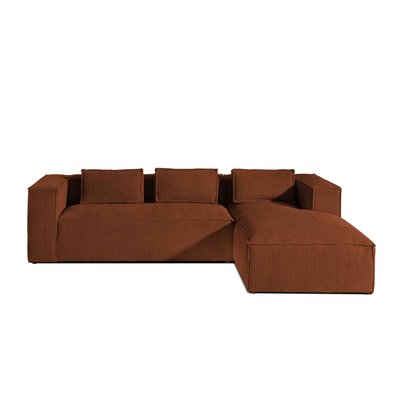 Canapé d'Angle droit en Velours côtelé 4 places - STELLA LISA DESIGN