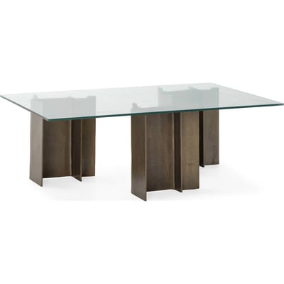 Table basse en verre et métal RECOLLECTION