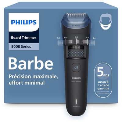 Tondeuse barbe BT5775/15 Series 5000, molette réglable,  40 hauteurs de coupe, précision 0,2 mm, autonomie 100 mn PHILIPS
