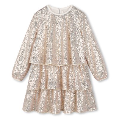 Robe volantée ornée de sequins BILLIEBLUSH