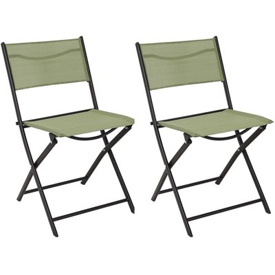 Chaise de jardin pliable en acier Elba (Lot de 2) CMP