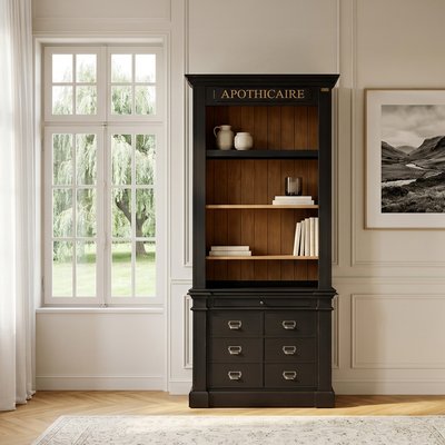 Bibliothèque style classique, 2 portes, 1 tirette GASPARD ROBIN DES BOIS