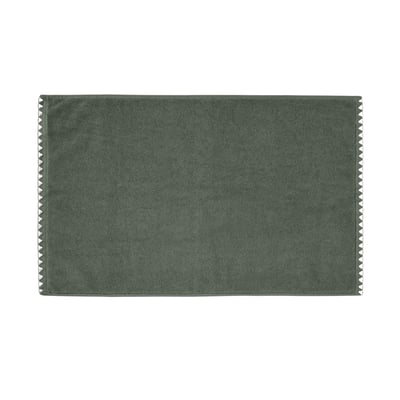 Tapis De Bain en Éponge unie et point feston triangulaire NERYDA MADURA